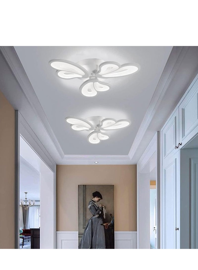 Modern Dimmable LED Ceiling Light Acrylic Petals Ceiling Chandelier Lighting Fixture with Remote Control for Living Room Bedroom Dining Room