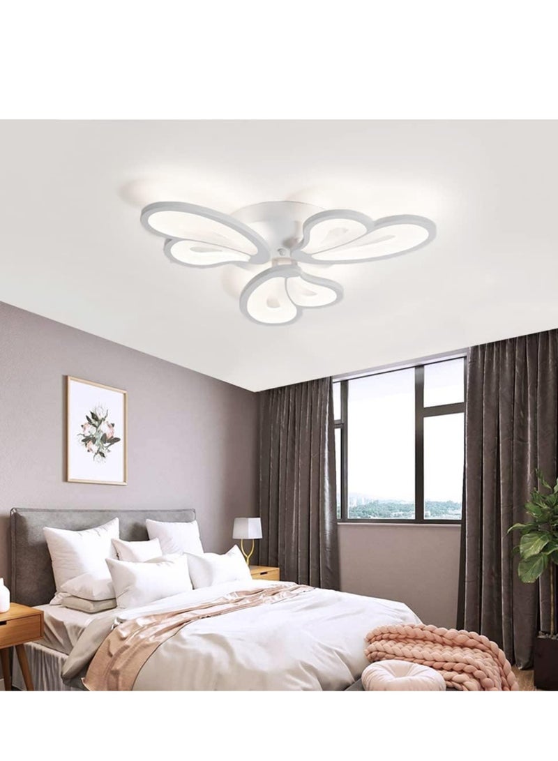 Modern Dimmable LED Ceiling Light Acrylic Petals Ceiling Chandelier Lighting Fixture with Remote Control for Living Room Bedroom Dining Room