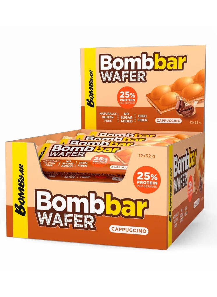 Bombbar high Protein Wafer Cappccino Flavour- 12x32g (384g)