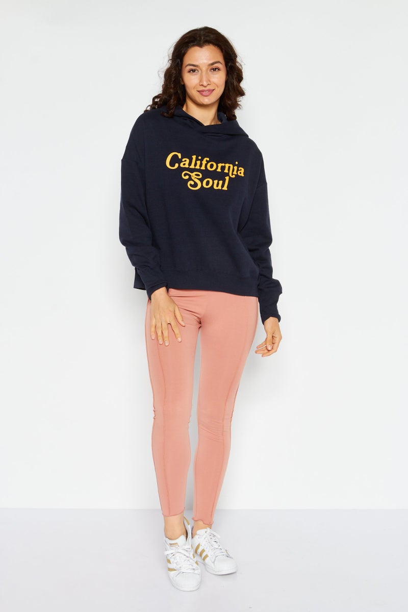 Women Sportswear Fit Long Sleeve Training Sweatshirt, Navy Blue