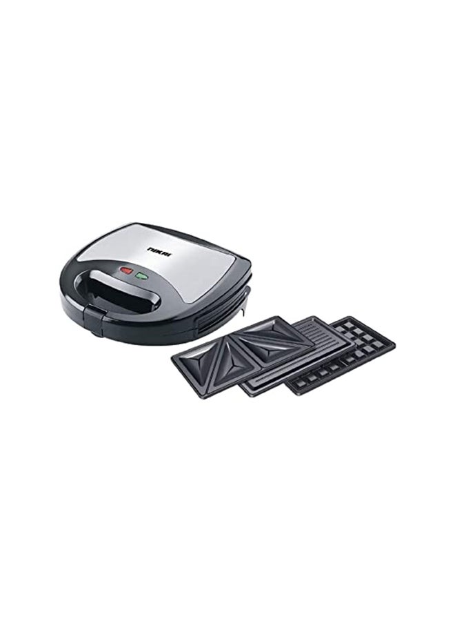Sandwich Maker With 3 Detachable Plates 750 W NGT323D Black