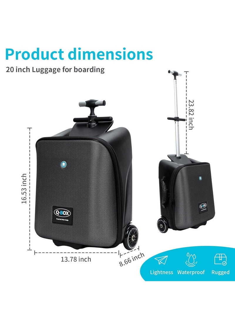 LemoHome Expandable Luggage with Spinner Wheels,Large Suitcases with Child Seat Design,Hard Luggage for Women and Men