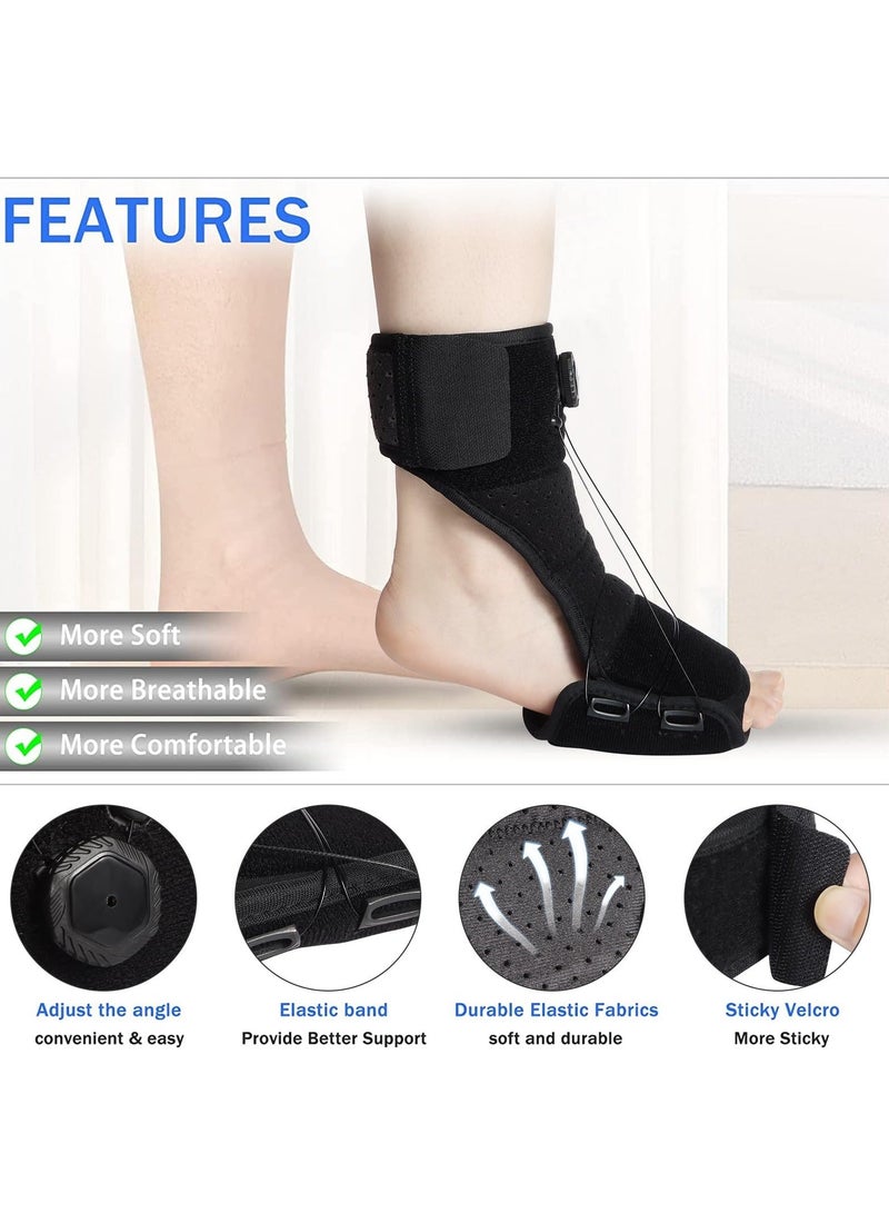 Dorsal Night Splint, Plantar Fasciitis Pain Relief, Foot Drop Brace for Sleeping, and Achilles Tendon Stretcher Boot for Nighttime Ankle Dorsiflexion