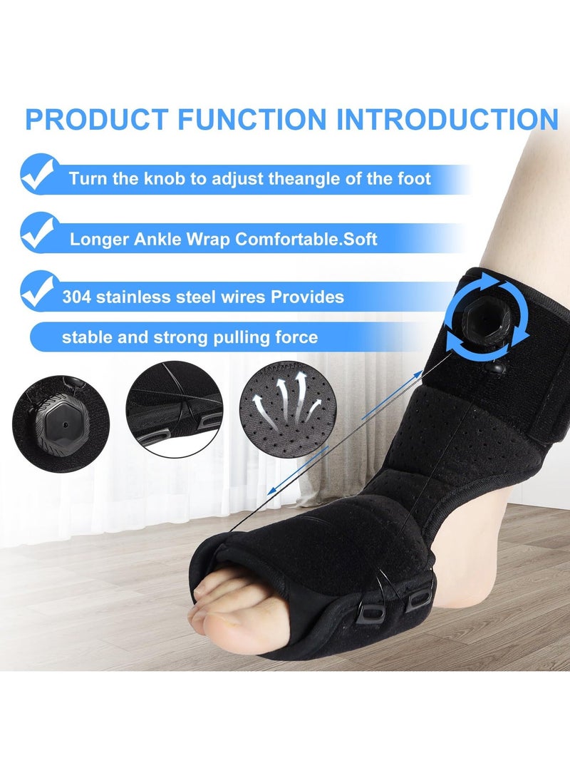 Dorsal Night Splint, Plantar Fasciitis Pain Relief, Foot Drop Brace for Sleeping, and Achilles Tendon Stretcher Boot for Nighttime Ankle Dorsiflexion