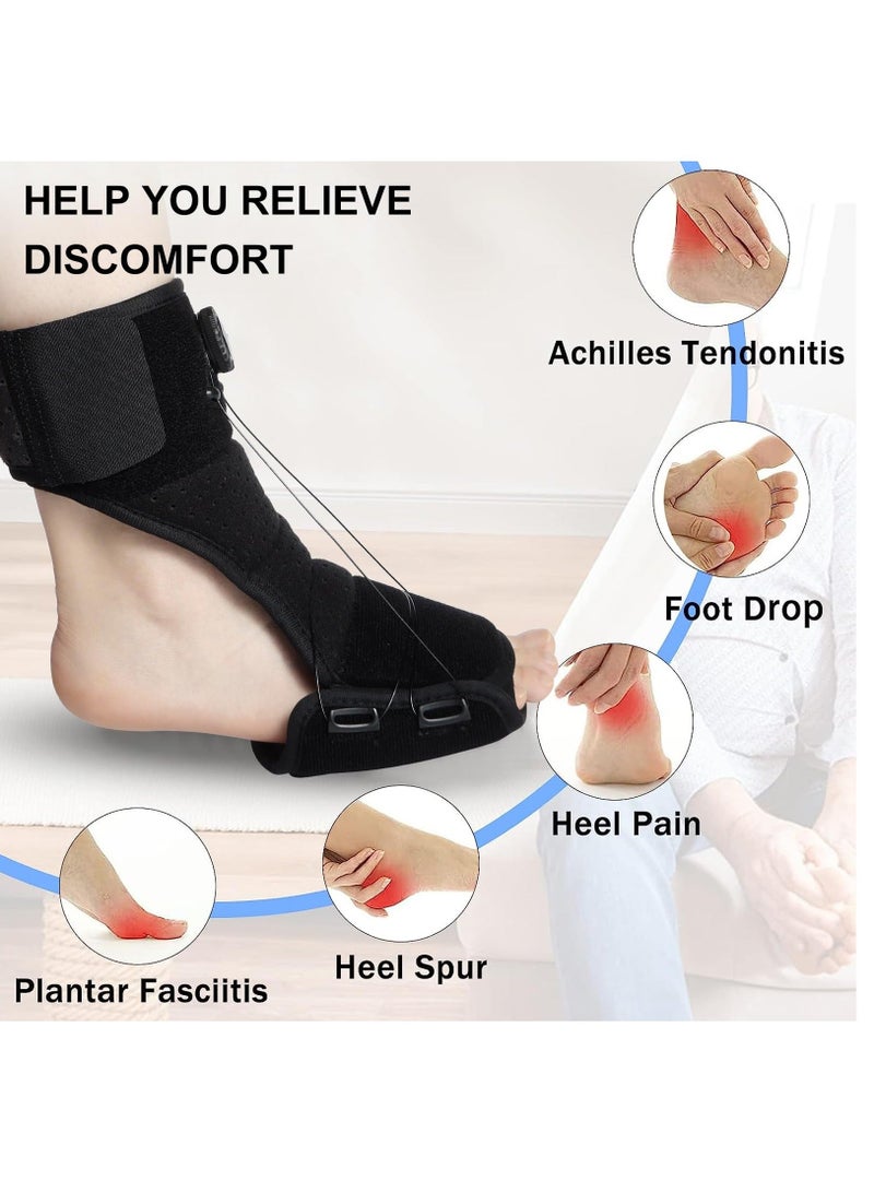 Dorsal Night Splint, Plantar Fasciitis Pain Relief, Foot Drop Brace for Sleeping, and Achilles Tendon Stretcher Boot for Nighttime Ankle Dorsiflexion