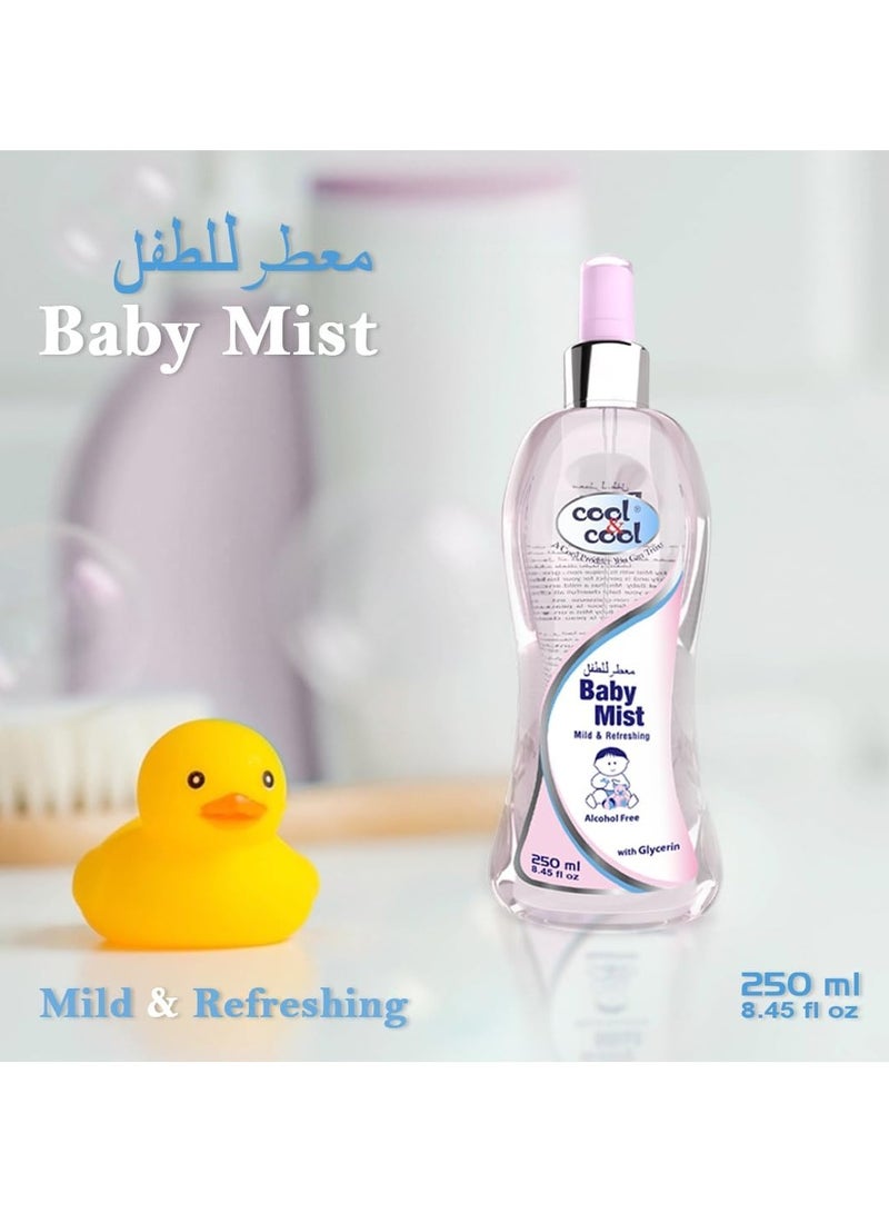 Baby Mist Cologne 250Ml Mild And Refreshing, Paraben Free