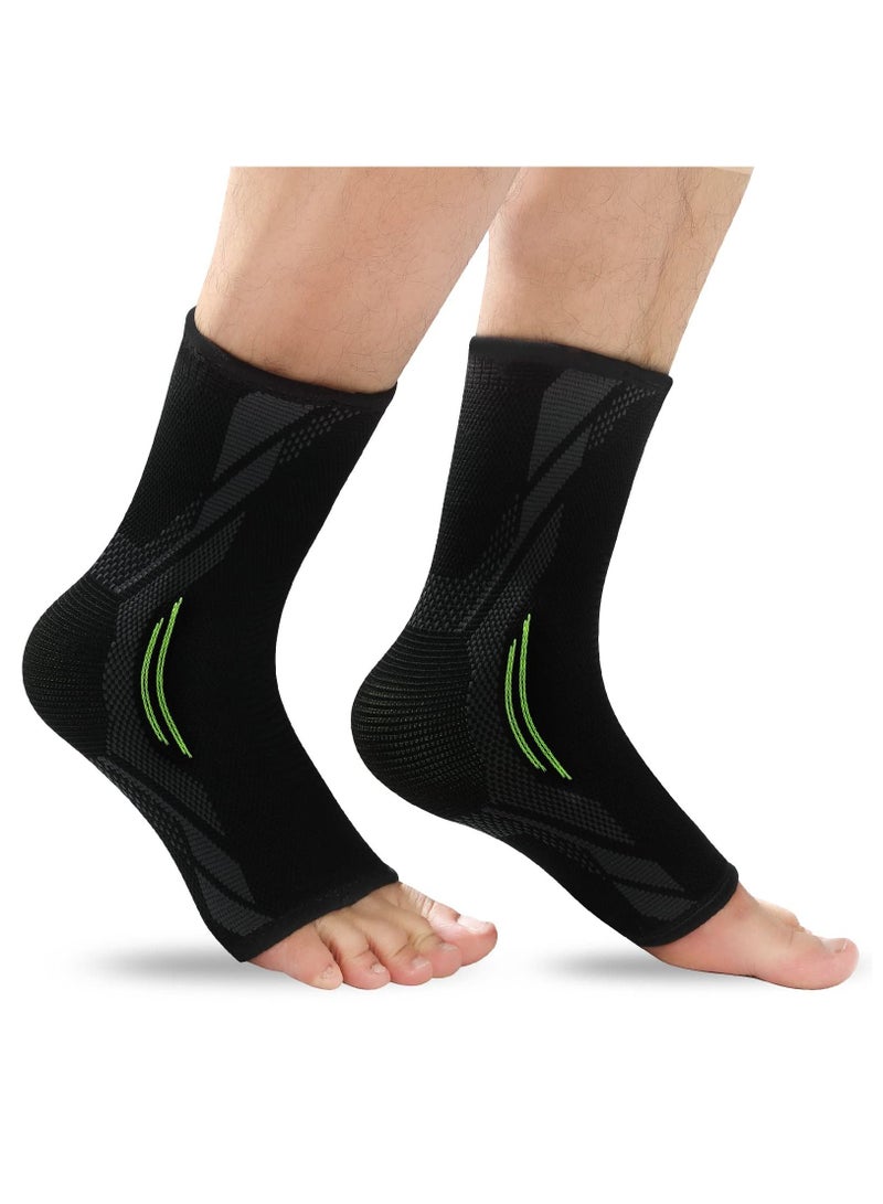 Ankle Brace Compression, 1 Pair Ankle Sleeve for Sprained Ankle, Injury Recovery, Joint Pain, Achilles Tendonitis Support, Plantar Fasciitis Sock Reduce Swelling (S)