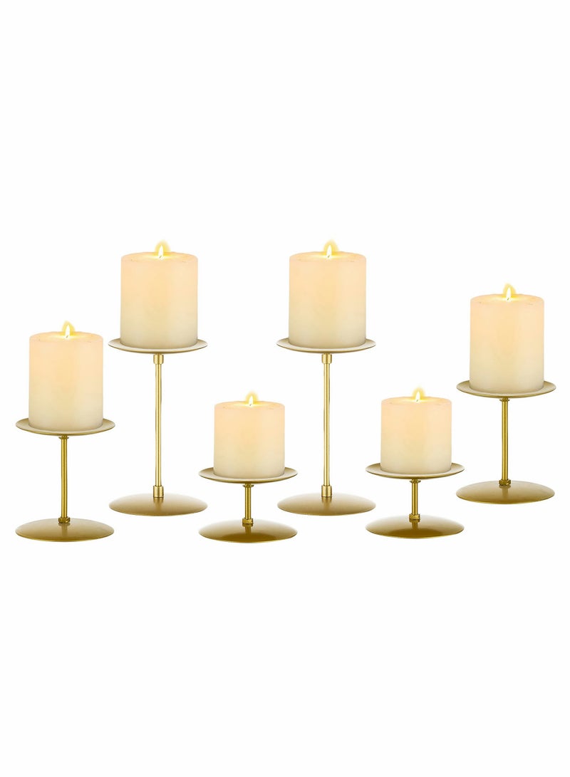 【Explore the joy of DIY】 you can assemble these pillar candlestick holders yourself the simple look is easy to match with decorations just enjoy the fun of DIY decorate ribbons and flowers as you like and place them in your own way