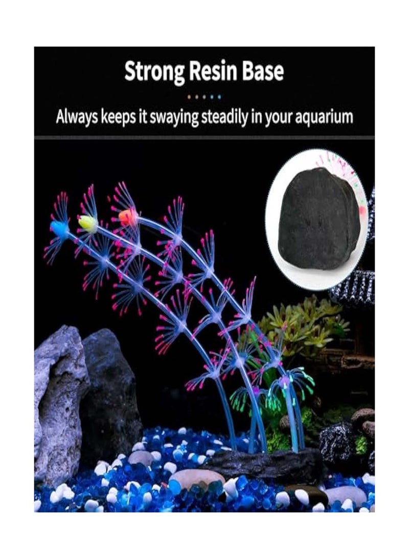 Glowing Aquarium Coral Decoration 1 Piece Artificial Silicone Plant for Fish Tank Vibrant Underwater Landscape Ornament Ideal for Aquatic Environments