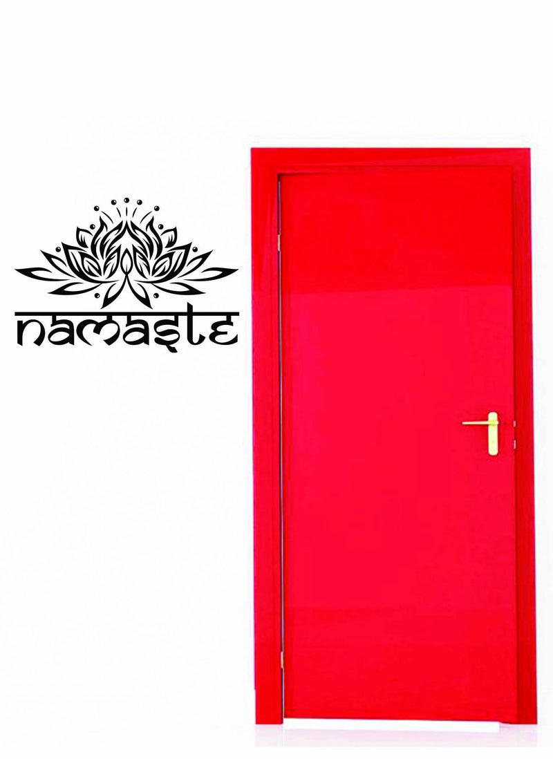 Namaste Lotus Wall Decal - Wall Arts Home Décor - Wall Sticker, 80x54 cm by Spoil Your Wall