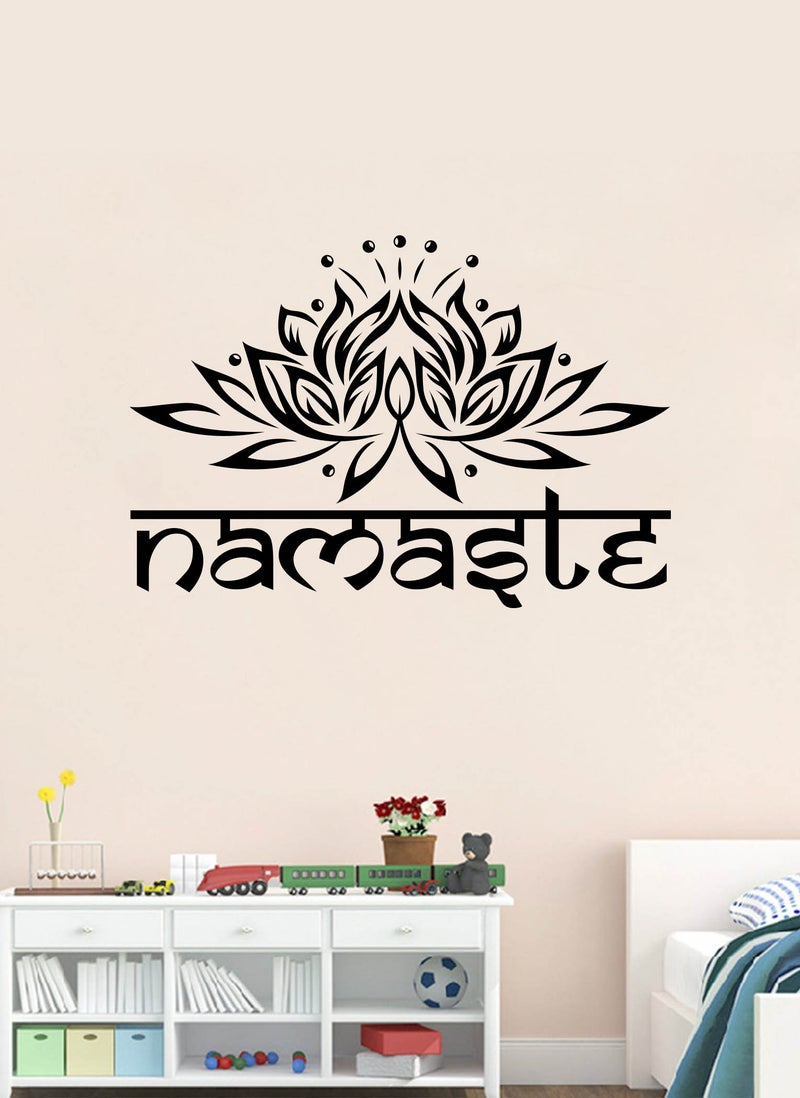 Namaste Lotus Wall Decal - Wall Arts Home Décor - Wall Sticker, 80x54 cm by Spoil Your Wall