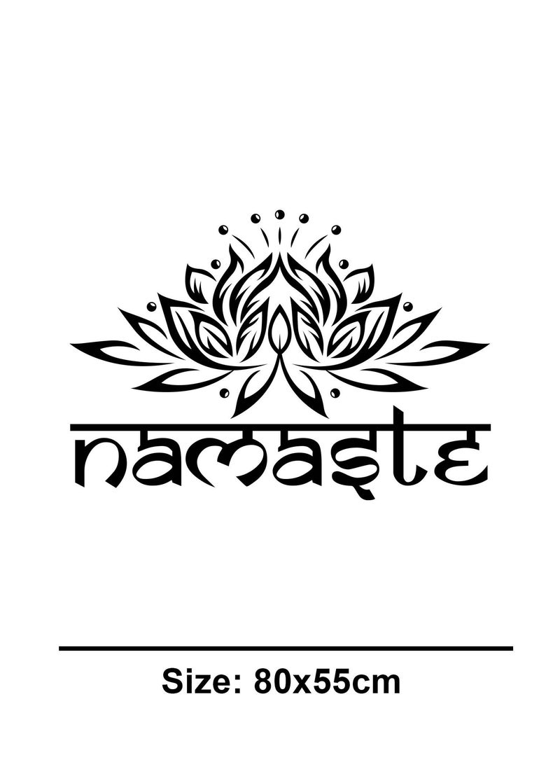 Namaste Lotus Wall Decal - Wall Arts Home Décor - Wall Sticker, 80x54 cm by Spoil Your Wall