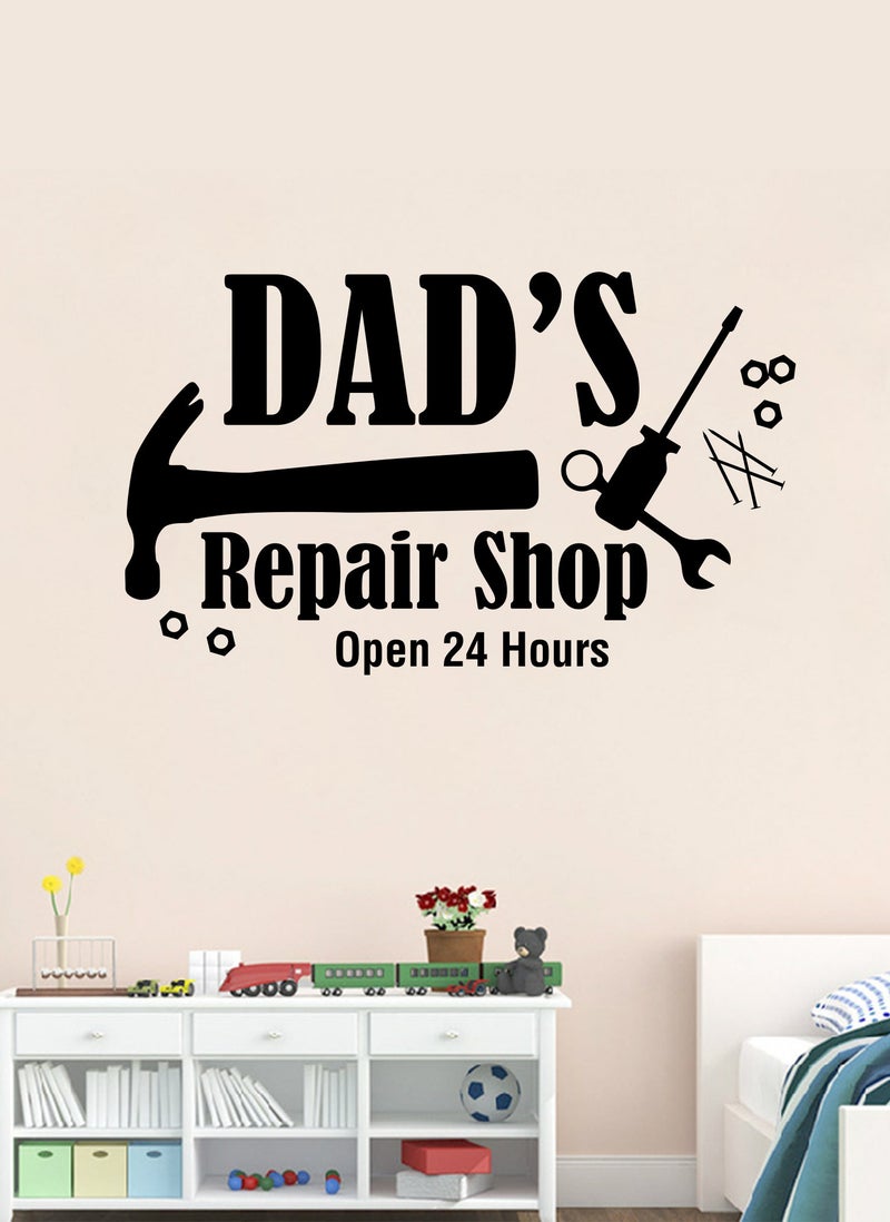 Dad's Repair Shop Quote Wall Decal - Wall Arts Home Décor - Wall Sticker, 80x60 cm by Spoil Your Wall