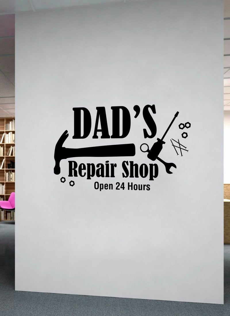 Dad's Repair Shop Quote Wall Decal - Wall Arts Home Décor - Wall Sticker, 80x60 cm by Spoil Your Wall