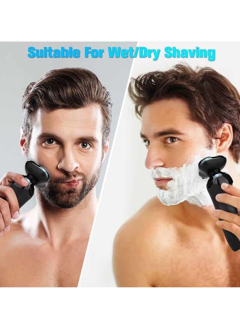 Electric Razor for Men Shavers for Men Electric Razor 4 in 1 Dry Wet Waterproof Rotary Men's Face Shaver Razors Cordless Face Shaver USB Rechargeable for Shaving Ideas Gift for Dad Husband