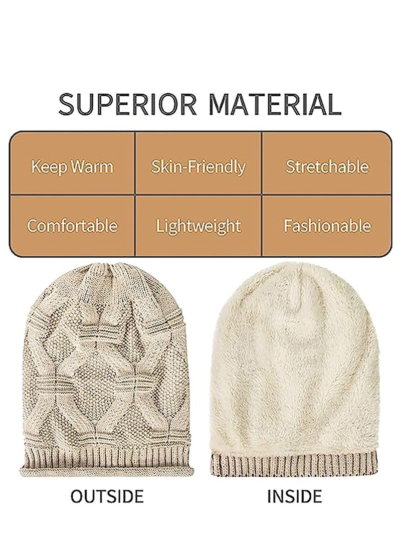 2 Pack Womens Slouchy Beanie Winter Knit Soft Hat For Women and Men