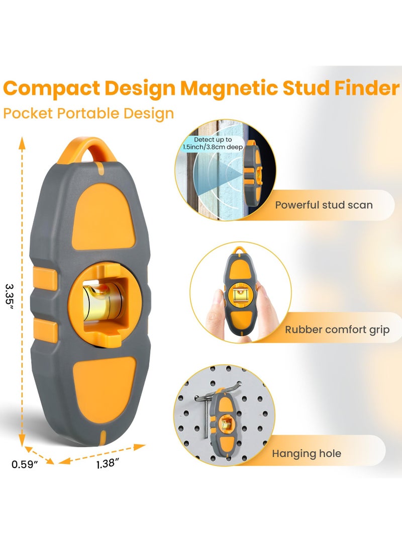 Magnetic Stud Finder for Wall, Mechanical Stud Finder Scanner Device, Portable Drywall Screw and Nail Locator Stud Detector, Level Wall Scanner, Easy to Use Magnet Stud Finder Drywall Tool