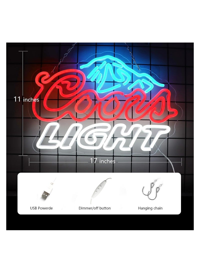 Crs LIGHT Neon Signs for Wall Decor Neon Lights for Bedroom Led Business Signs Suitable for Restaurant Gift LED for Wall Artwork Decor 5V Power Adapter, 17 * 11 Inch