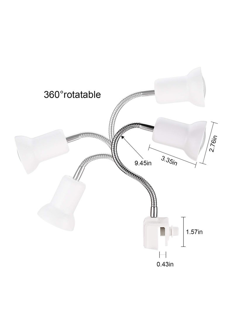 25W Reptile Heat Lamp Basking Spot for Aquarium with Holder UVA UVB Clamp 360° Rotatable Clip and Switch Turtle Lizard Other Reptiles with 1 Bulbs
