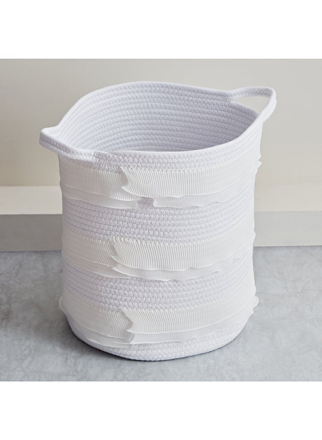 Lauren Round Cotton Rope Laundry Basket 35 x 40 x 35 cm