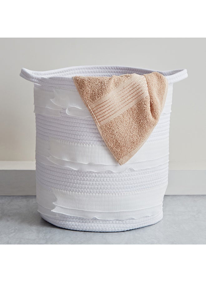 Lauren Round Cotton Rope Laundry Basket 35 x 40 x 35 cm