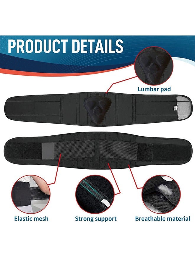 Back Support Belt - Immediate Relief from Back Pain, Sciatica, Herniated Disc - Breathable Brace With Lumbar Pad - Lower Backbrace For Home & Lifting At Work - For Men & Women