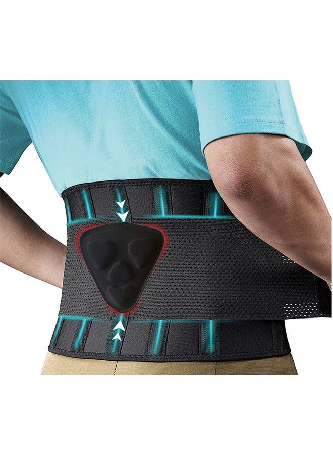 Back Support Belt - Immediate Relief from Back Pain, Sciatica, Herniated Disc - Breathable Brace With Lumbar Pad - Lower Backbrace For Home & Lifting At Work - For Men & Women