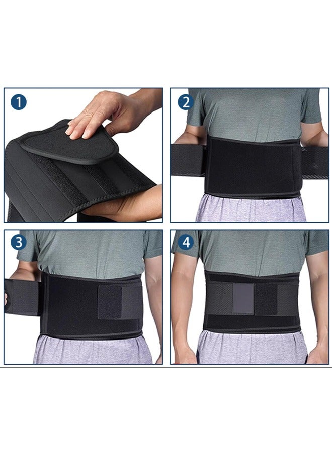 Back Support Belt - Immediate Relief from Back Pain, Sciatica, Herniated Disc - Breathable Brace With Lumbar Pad - Lower Backbrace For Home & Lifting At Work - For Men & Women