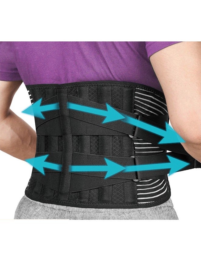 Back Brace for Lower Back Pain with Removable 3D Lumbar Pad, Breathable Lumbar Support Belt for Men & Women with Bionic Support System, for Herniated Disc, Sciatica