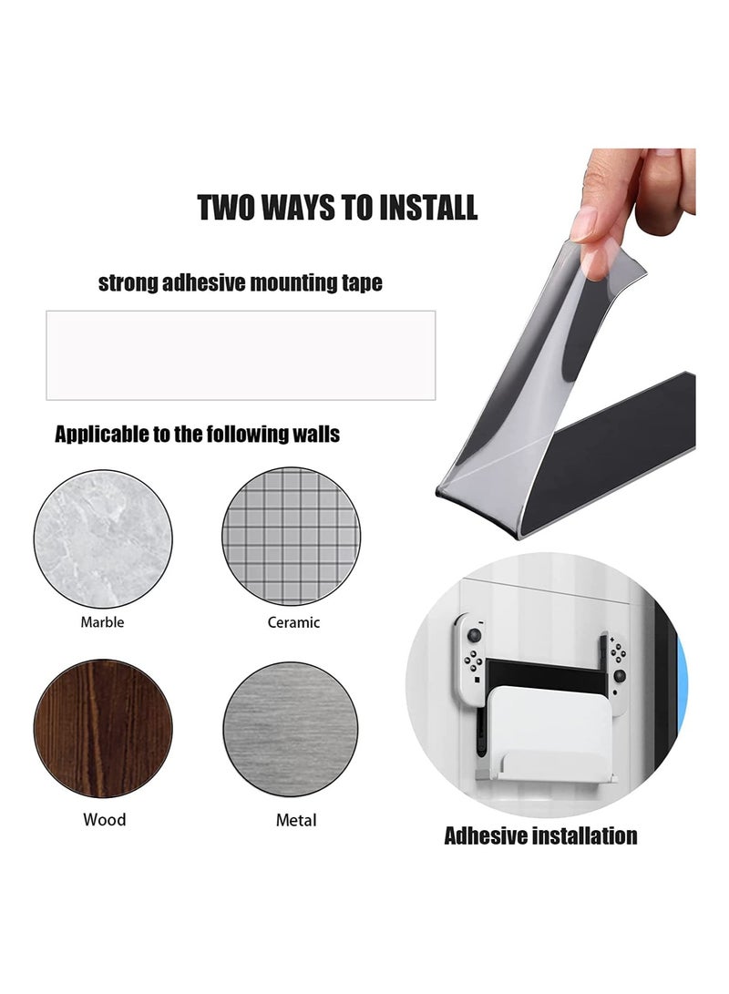 Wall Mount Holder for Switch for Switch OLED Metal Material Wall Mount Holder for Hanging Near Or Behind TV Save Space Quick Heat Dissipation Easy to Install Wall Storage Bracket for Switch