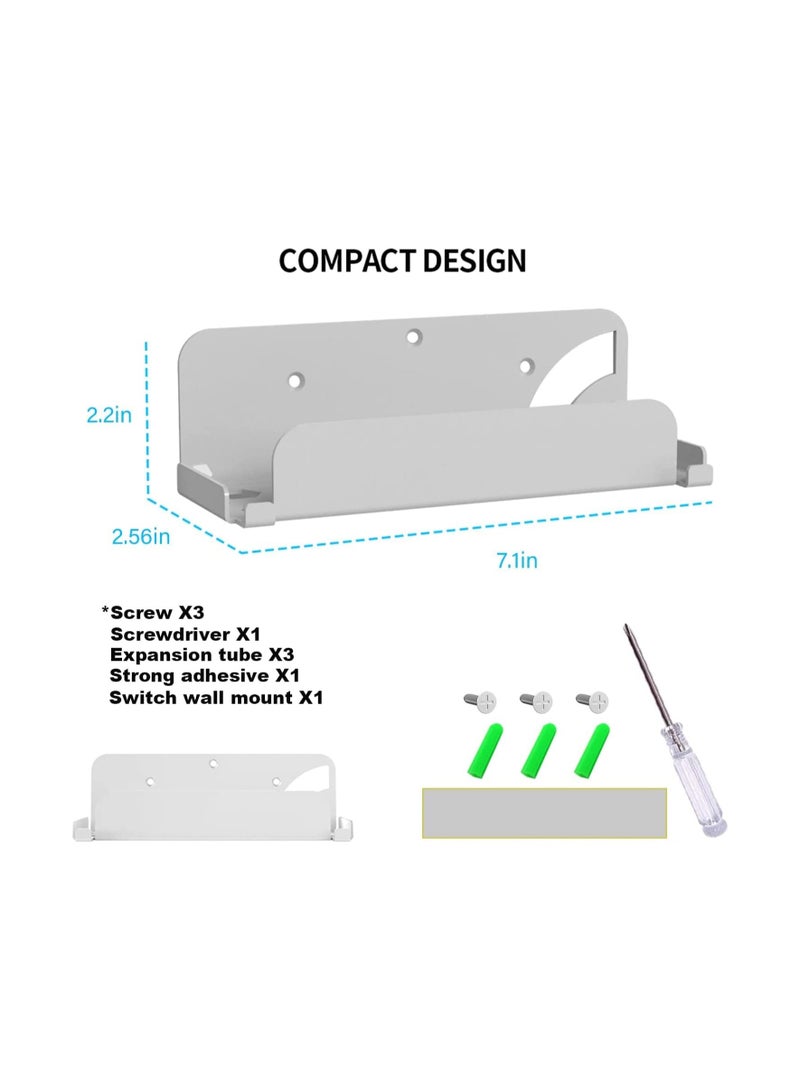 Wall Mount Holder for Switch for Switch OLED Metal Material Wall Mount Holder for Hanging Near Or Behind TV Save Space Quick Heat Dissipation Easy to Install Wall Storage Bracket for Switch