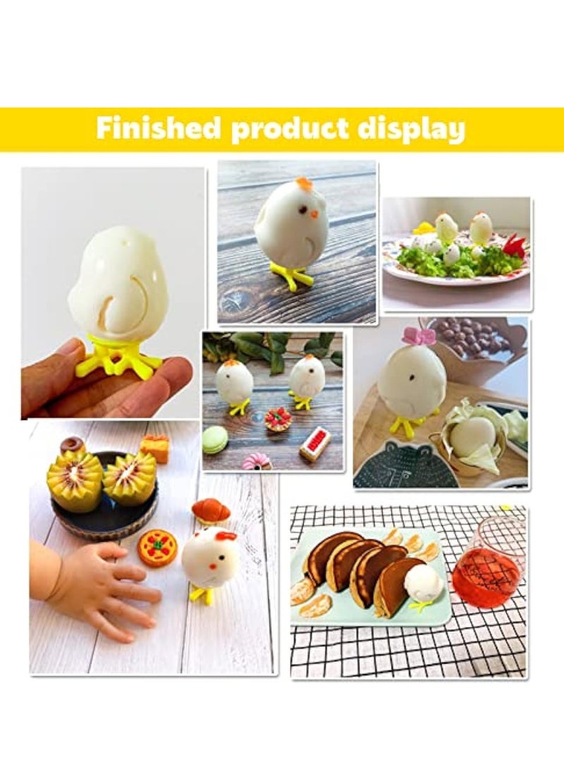 Cute Chicken Egg Mold, Boiled Egg Shaper, Boiled Egg Mold, Kawaii Egg Tool Chicken Shape, Cute Cartoon Chick Shape Egg Moldfor Children, for Breakfast Omelette Sandwich, Egg Maker Poached