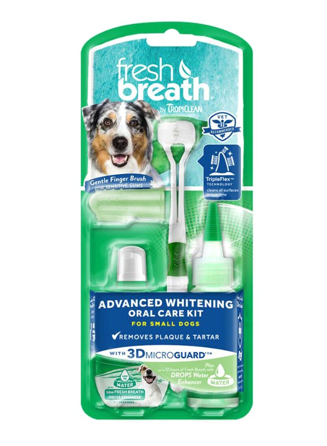 4-Piece Advanced Whitening Oral Care Kit Set Green/White 59ml