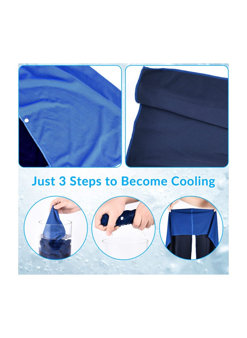 Cooling Hoodie Towels For Hot Weather UPF 50+ Head & Neck Sun Protection Instant Cool Sweat Rag, Cold Towel For Gym Running Beach Theme Parks & More(25