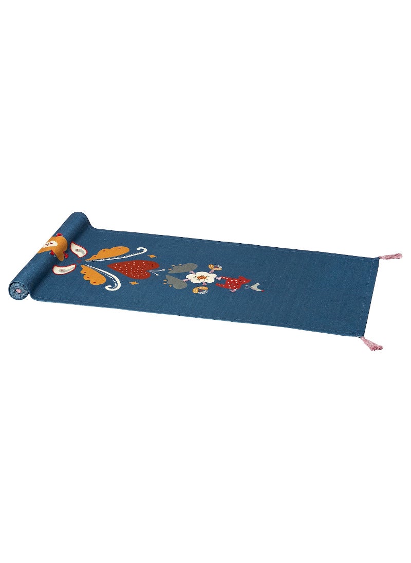 Table-Runner, Blue Red, 35X130 Cm