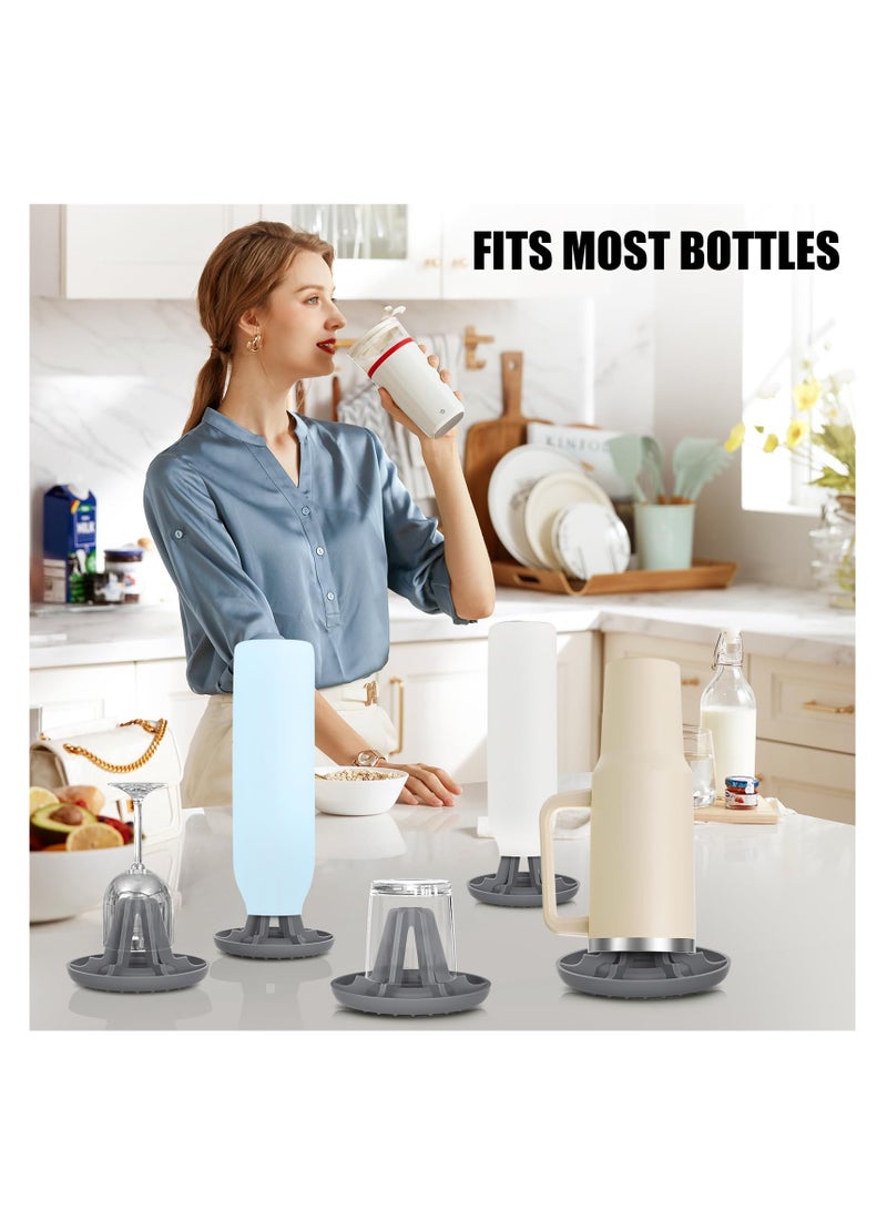 Bottle Drying Rack For Stanley Cup Accessories, 2 Pack Air Convection Fast Drying Bottle Rack, Soft Silicone Bottle Rack Dryer, Suitable For Multiple Container Sizes