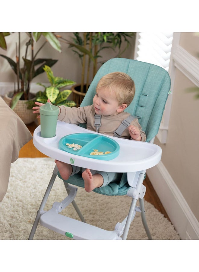 Sun Valley Compact Folding High Chair With 5-Point Harness, 6 Months And Up, Teal