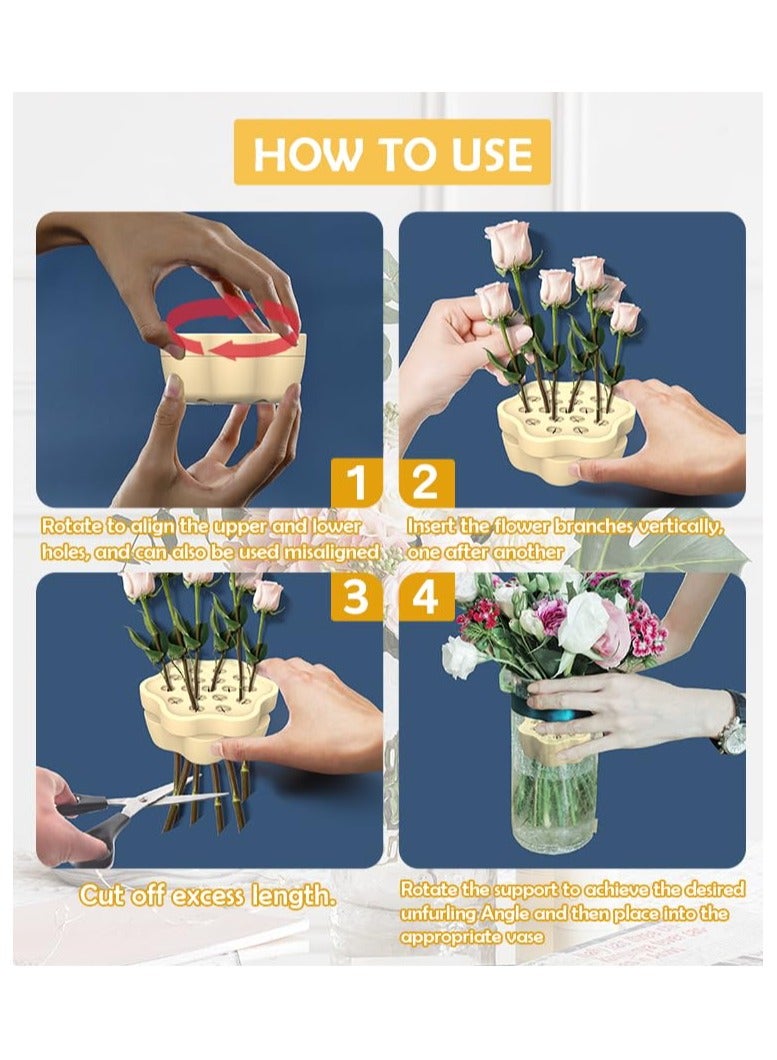 Ikebana Stem Holder 3.5 Inch Florist Tool Silicone Bouquet Holder Floral Arrangement Tool Hanataba Flower Arranger DIY Flower Holder Twist Ring Arranger DIY Floral Projects for Vases Decor