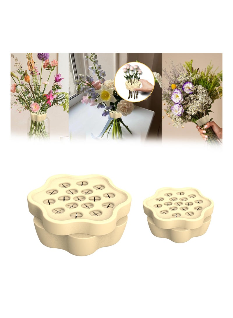 Ikebana Stem Holder 3.5 Inch Florist Tool Silicone Bouquet Holder Floral Arrangement Tool Hanataba Flower Arranger DIY Flower Holder Twist Ring Arranger DIY Floral Projects for Vases Decor