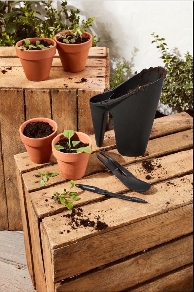 Watering Can Cultivation Set, Black