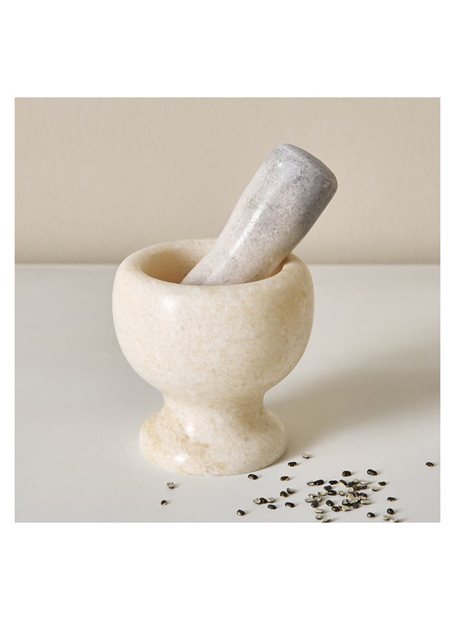 Mortar and Pestle Marble Set 14.5 x 12 x 11.5 cm