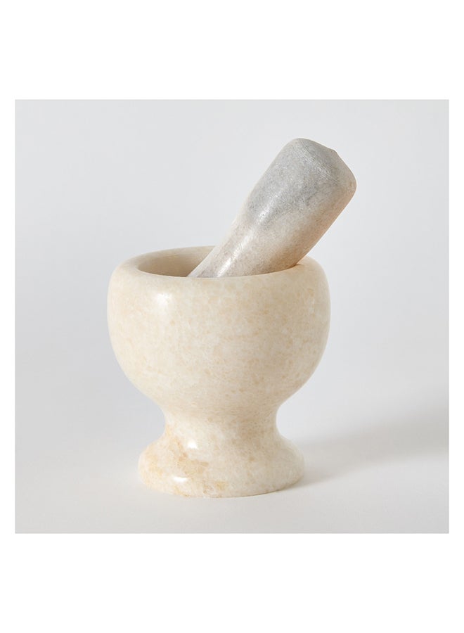 Mortar and Pestle Marble Set 14.5 x 12 x 11.5 cm