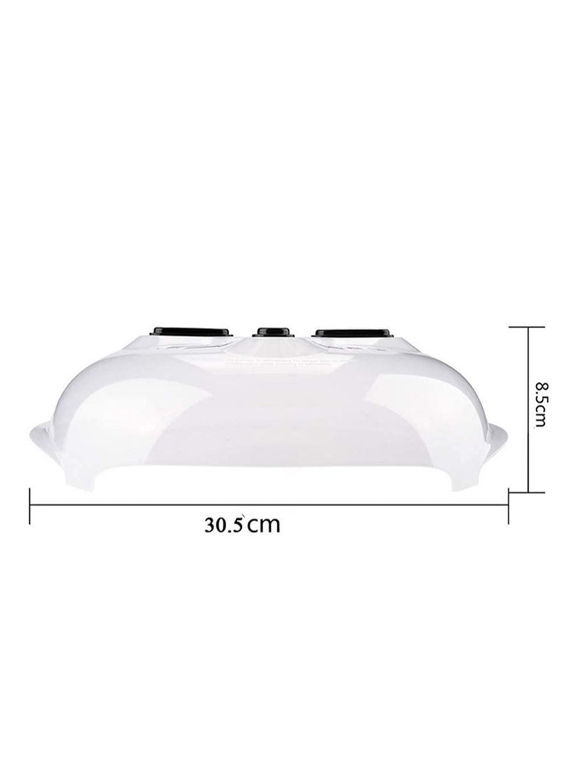 Microwave Plate Cover with Weak Magnetic, New Microwave Lid Prevent Splatter Cover, 11.8 Inches, BPA Free Plate Serving Cover with Steam Vent (1 Pack)