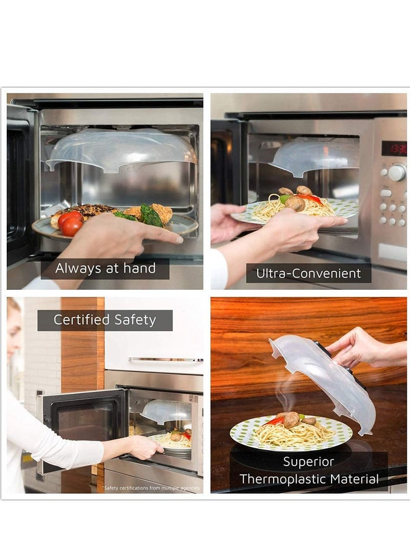 Microwave Plate Cover with Weak Magnetic, New Microwave Lid Prevent Splatter Cover, 11.8 Inches, BPA Free Plate Serving Cover with Steam Vent (1 Pack)