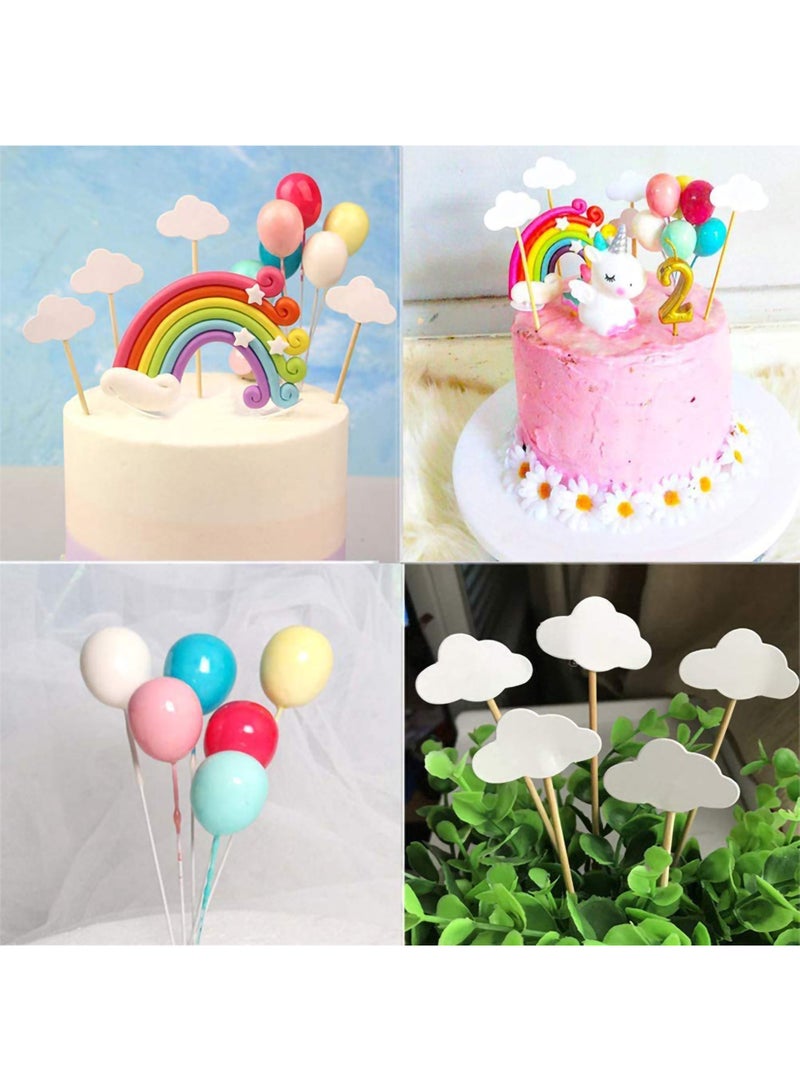 Unicorn Cake Topper Kit Good Unicorn Cake Topper Cloud Rainbow Star Balloon Cake 15 Pcs Topper Cake Decorations Stand Up Wafer for Birthday Wedding Baby Shower Party Kids Happy Birthday Party