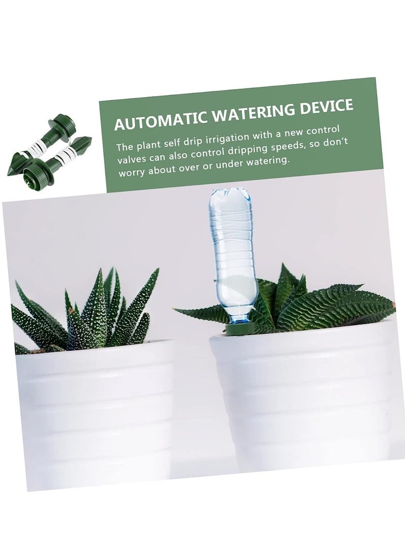 Plant Self Watering Spikes Devices Adjustable Plant Watering Devices Drip Irrigation System with Slow Release Control Valve Switch  for Outdoor Indoor Plants Use 6 Pcs