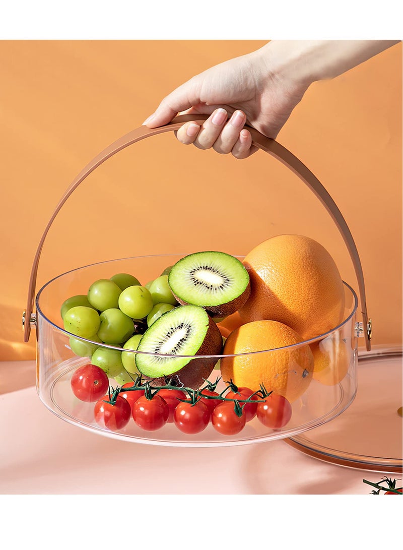 Versatile Serving Tray with Lid Handle Removable Divided Platter for Snacks Fruits Nuts Ideal for Parties Picnics Entertaining