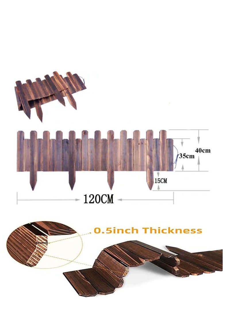 Wooden Fence Garden Border Wood Lawn Patio Fencing Barrier For Home Garden Wooden Pickets Garden Border