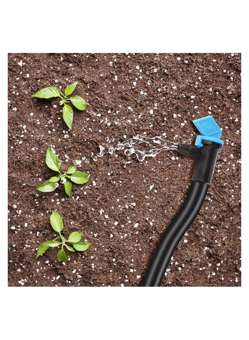 100 Pcs 2 GPH Drip Irrigation Emitters 8L/H Inline Water Drippers for Trees Shrubs Connects to 4mm/7mm Hose Perfect for Garden Irrigation