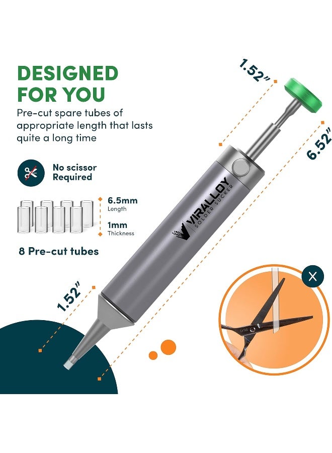 Viralloy ® Solder Sucker No Clog Desoldering Pump